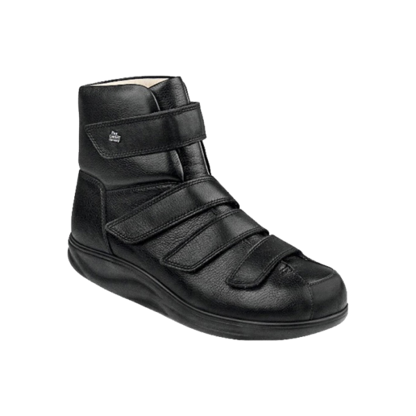 Black Medical boot, cushioned medical sole